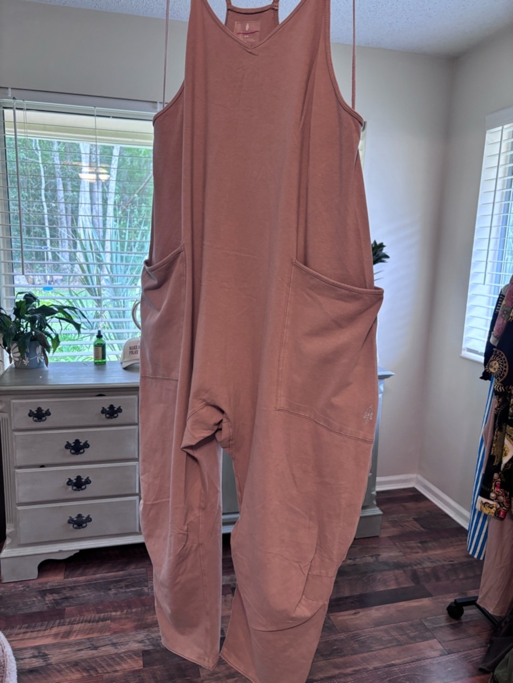 FP Movement by Free People light tan Jumpsuit Romper. NWOT